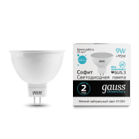 Лампа Gauss LED Elementary MR16 GU5.3 9W 4100K (13529) - Царь-Свет - светильники, мебель, предметы интерьера