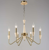 7049/6 COP+WOOD светильник потолочный  - Царь-Свет - светильники, мебель, предметы интерьера