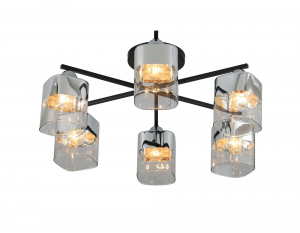 07275/6 BLACK+CHROME светильник потолочный - Царь-Свет - светильники, мебель, предметы интерьера