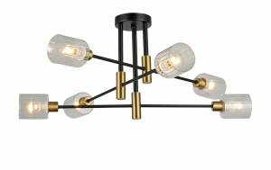 74689/6 COPPER+BLACK светильник потолочный  - Царь-Свет - светильники, мебель, предметы интерьера
